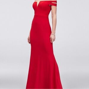 Xscape formal long red dress